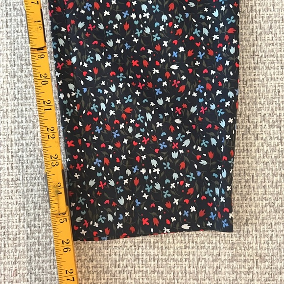 ZARA BASiC Floral Paperbag Belted Ankle Pants - Picture 8 of 10